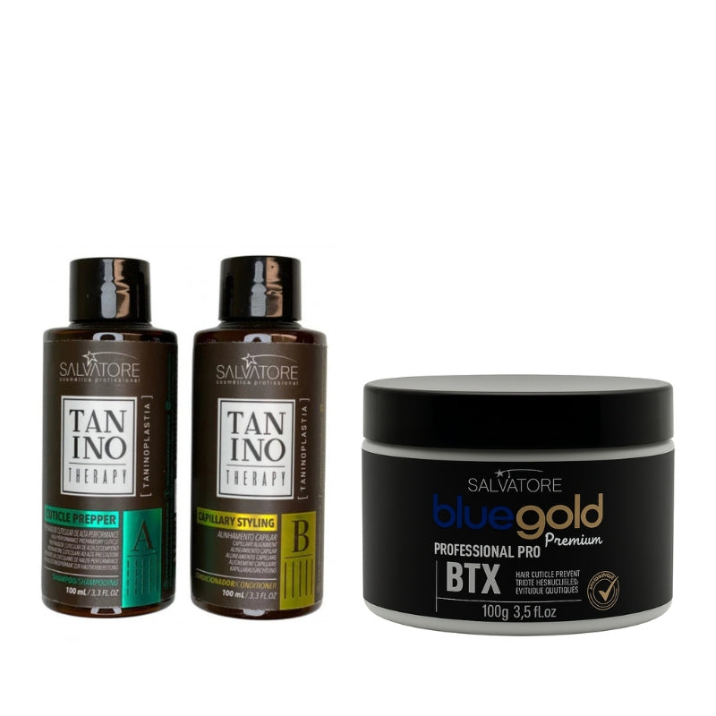 Kit Salvatore Tanino Therapy Lissage + Btx 2x100ml Original + 100gr
