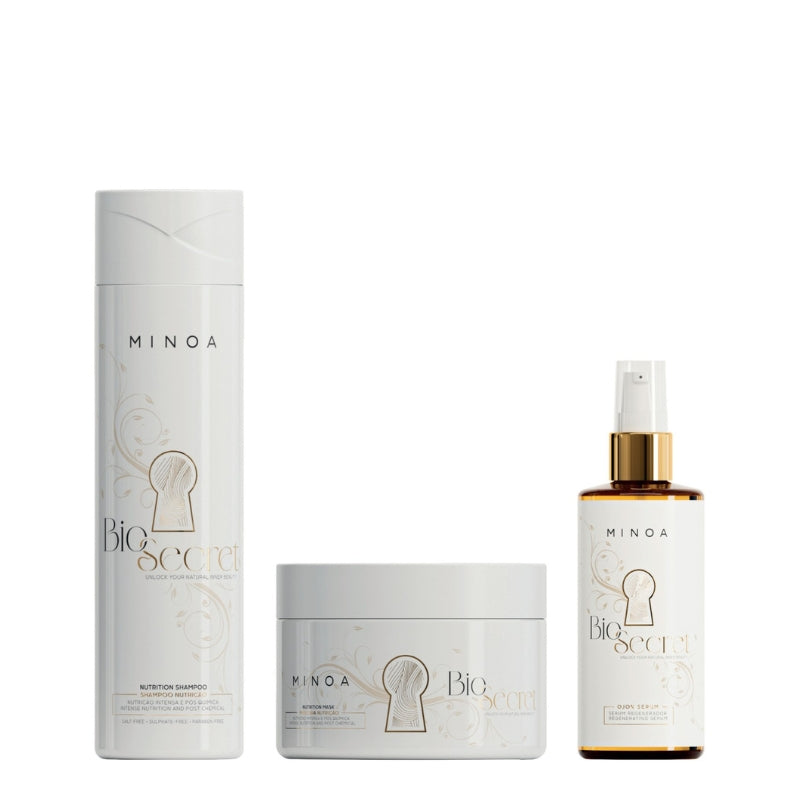 Kit Sans Sulfate Minoa Bio Secret Shampoing 250 ml + Masque 200 g + Sérum 60 ml