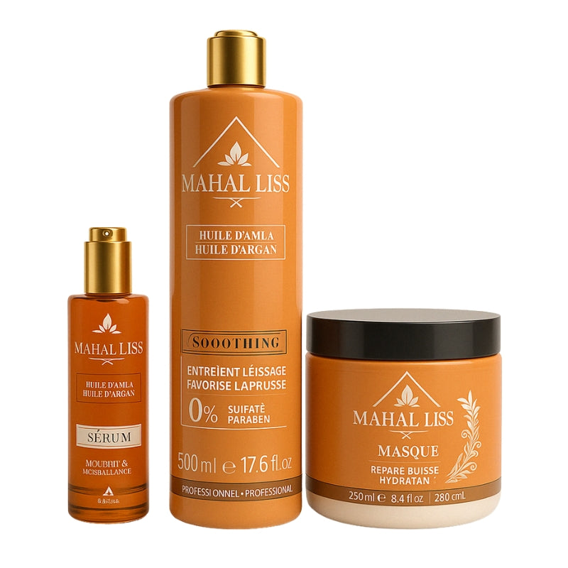 Kit Sans Sulfate Mahal Liss Shampoing Masque Sérum