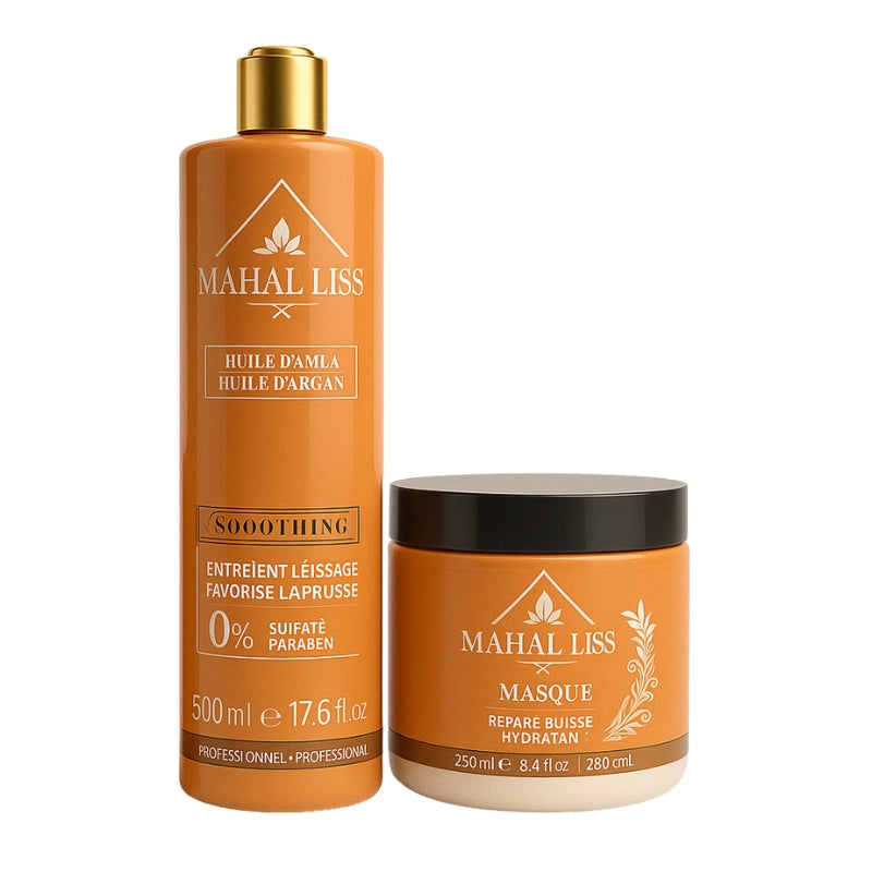 Kit Sans Sulfate Mahal Liss Shampoing Masque Sérum