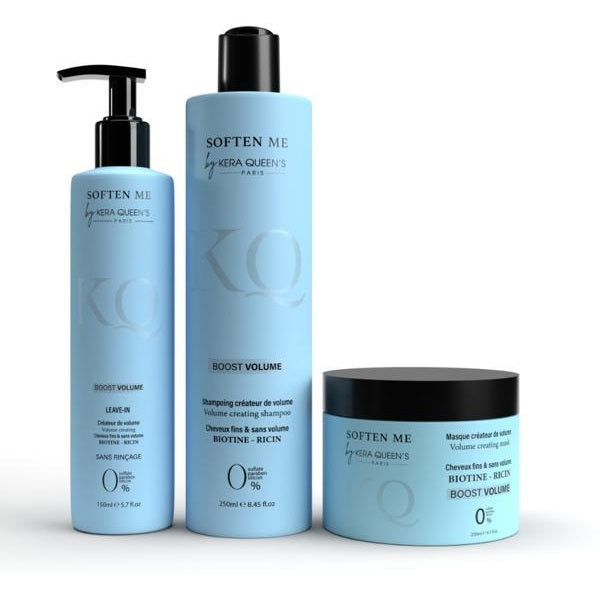 Kit Shampoing Masque Crème Sans sulfate Kera Queen’s Boost Volume