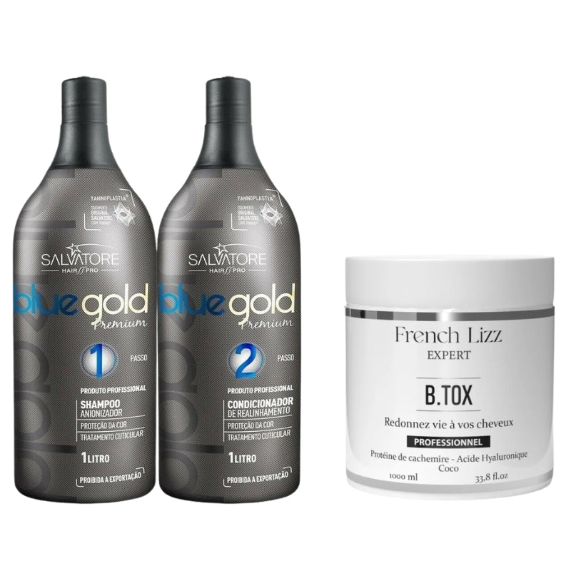 Lissage Au Tanin Bleu Gold & French Lizz | Livraison gratuite 24h