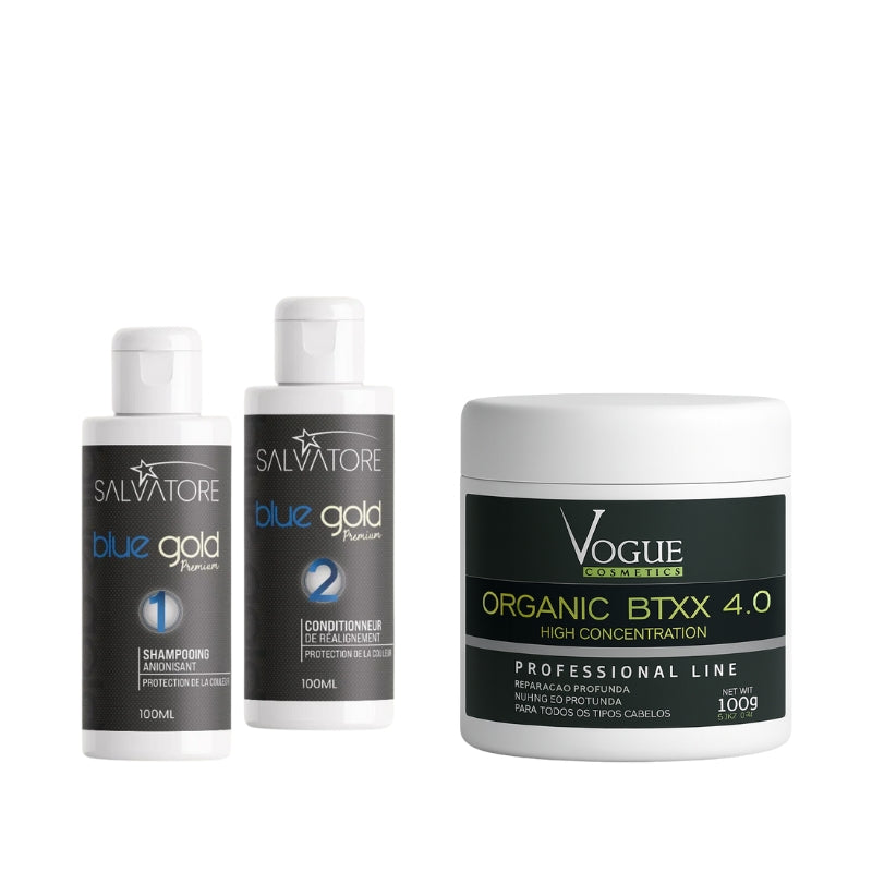 Lissage Au Tanin Bleu Gold + Btx Vogue 4.0 2x100ml - 100g