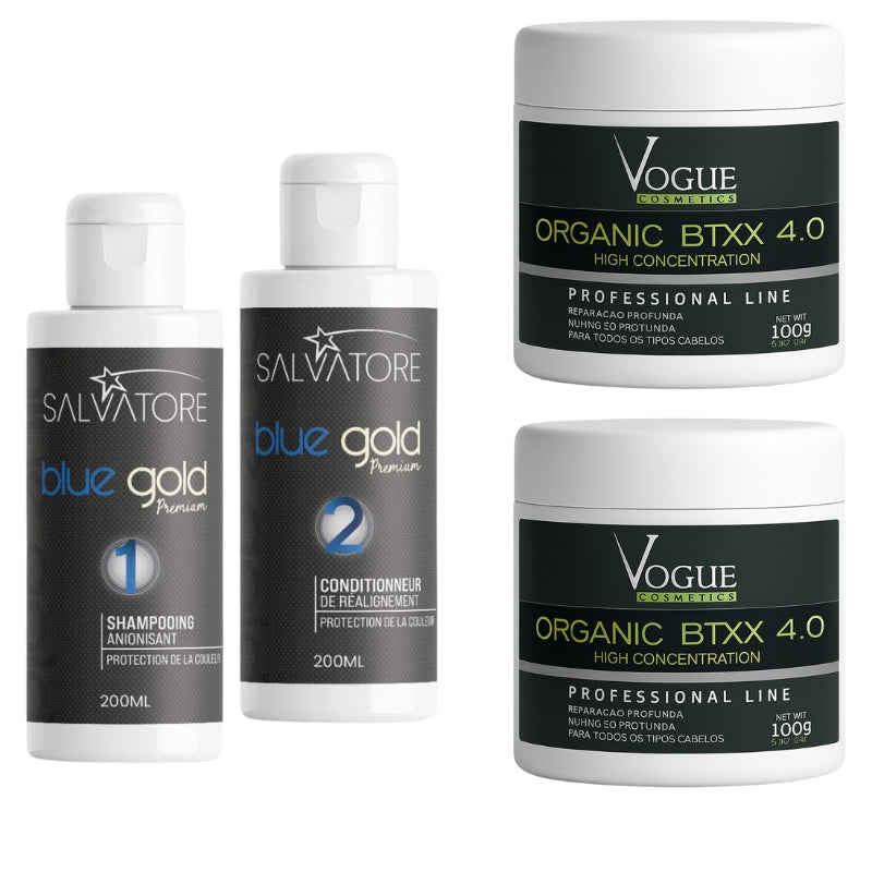 Lissage Au Tanin Bleu Gold + Btx Vogue 4.0 2x200ml - 200g