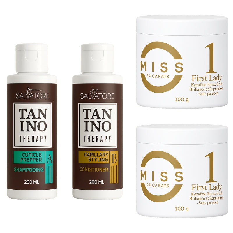 Lissage Au Tanin Tanino Therapy + Btx Miss 24 Carat 2x200ml - 200gr
