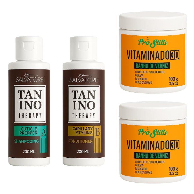Lissage Au Tanin Tanino Therapy + Btx Vitaminado 3D 2x200ml + 200gr