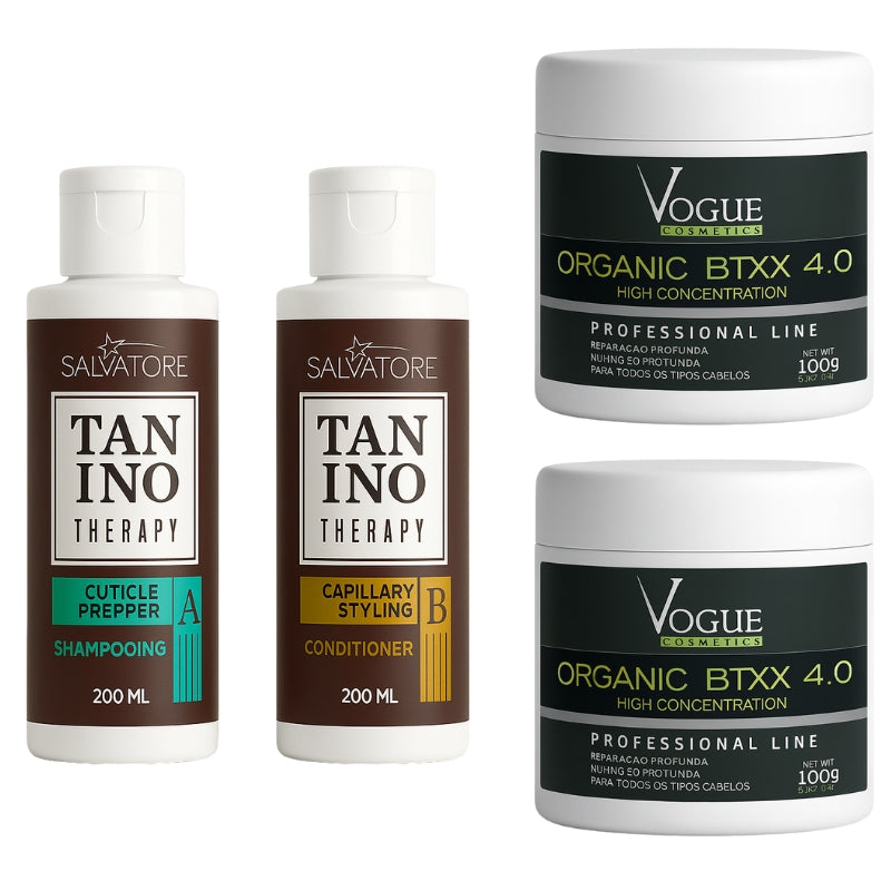 Lissage Au Tanin Tanino Therapy + Btx Vogue 4.0 2x200 + 200g