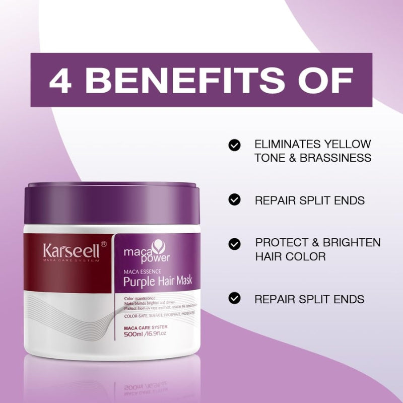 Masque capillaire violet Karseell 3