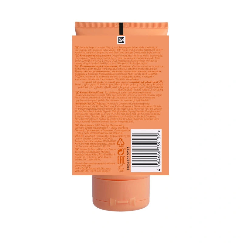 Crème Lissage Anti-Frisottis Invigo Nutri-Enrich Wella 9