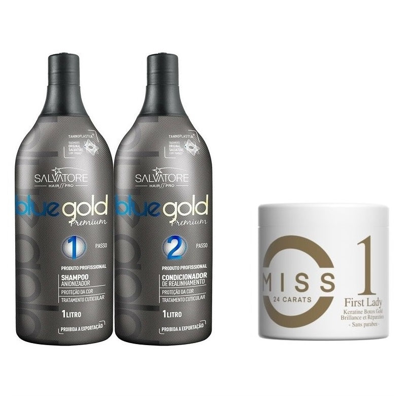 Lissage Au Tanin Salvatore Bleu Gold & Botox Miss 24 Carats