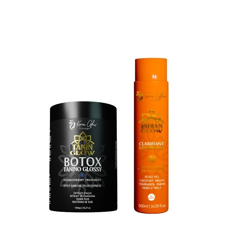 Botox Capillaire Kera Glow Tanino et shampoing clarifiant