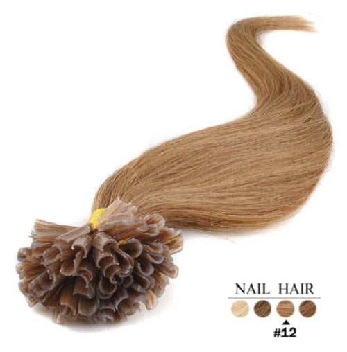 Extensions Cheveux Kératine Chatain Caramel