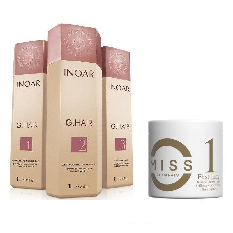 Lissage brésilien Inoar Ghair & Botox Miss 24 Carats
