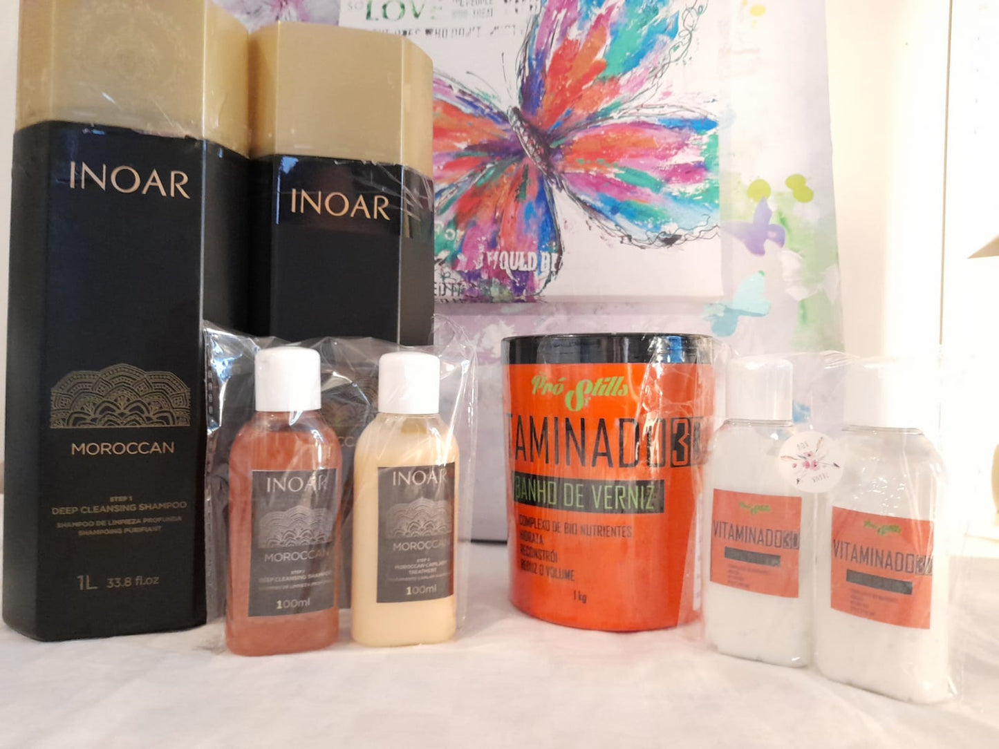 Lissage Bresilien Inoar Marroquino Botox Capillaire Vitaminado 3D 3x200ml