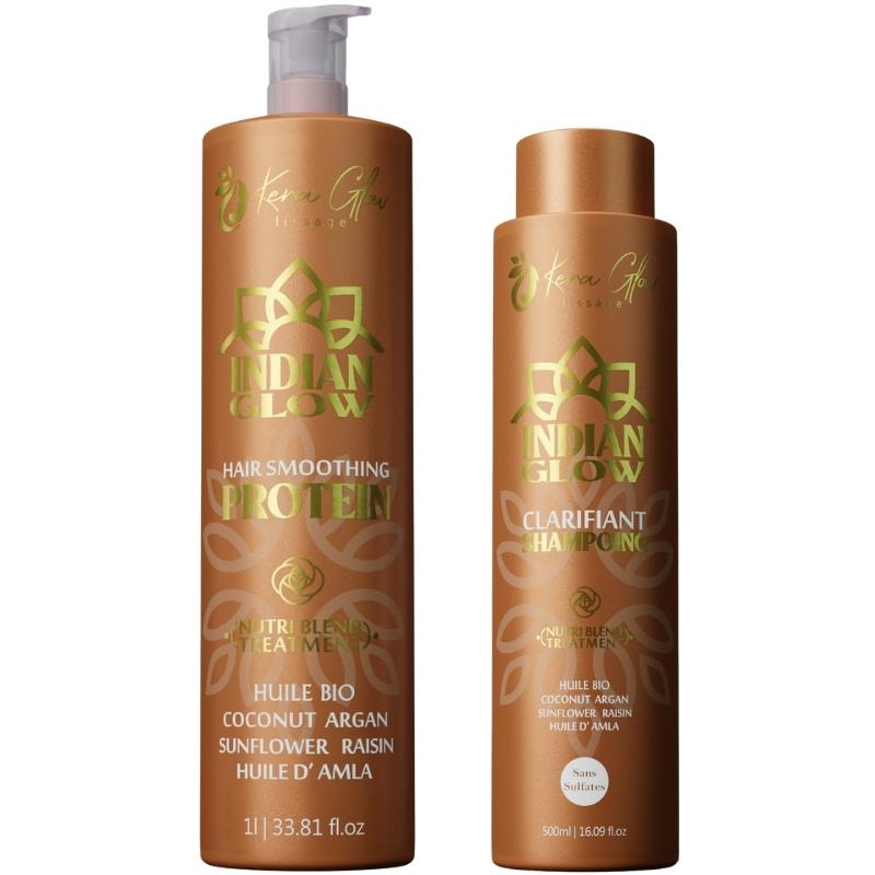 Lissage indien Kera Glow & shampoing clarifiant