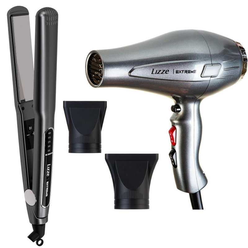 Duo Lizze Extrême : Lisseur 250c + Sèche-Cheveux 2400w