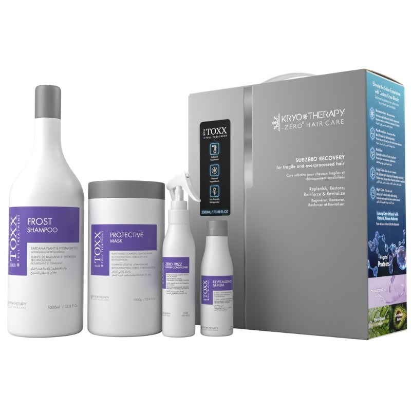 HAIR TOXX Kit Kryotherapy 2300ml 4 Soins Professionnels 4