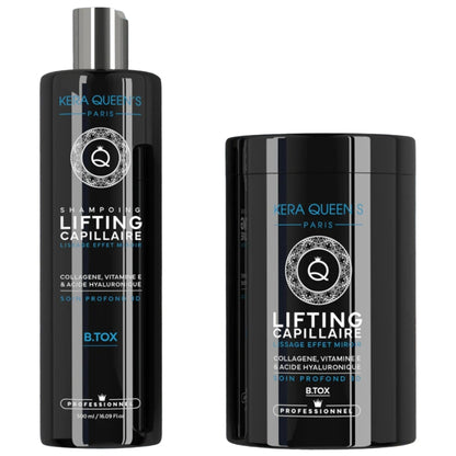 Kit Kera Queen's Lifting Acide Hyaluronique Shampoing B.tox 1Kg