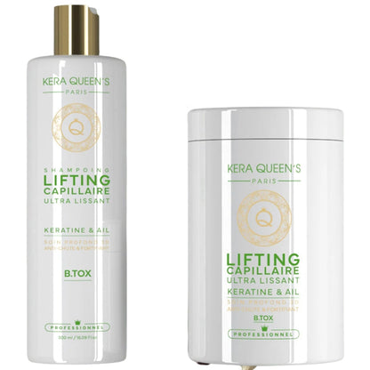 Kit Kera Queen's Lifting Ail Ultra Lissant Shampoing 500ml + B.tox 1Kg