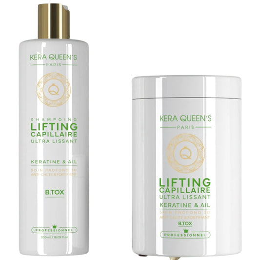Kit Kera Queen's Lifting Ail Ultra Lissant Shampoing 500ml + B.tox 1Kg