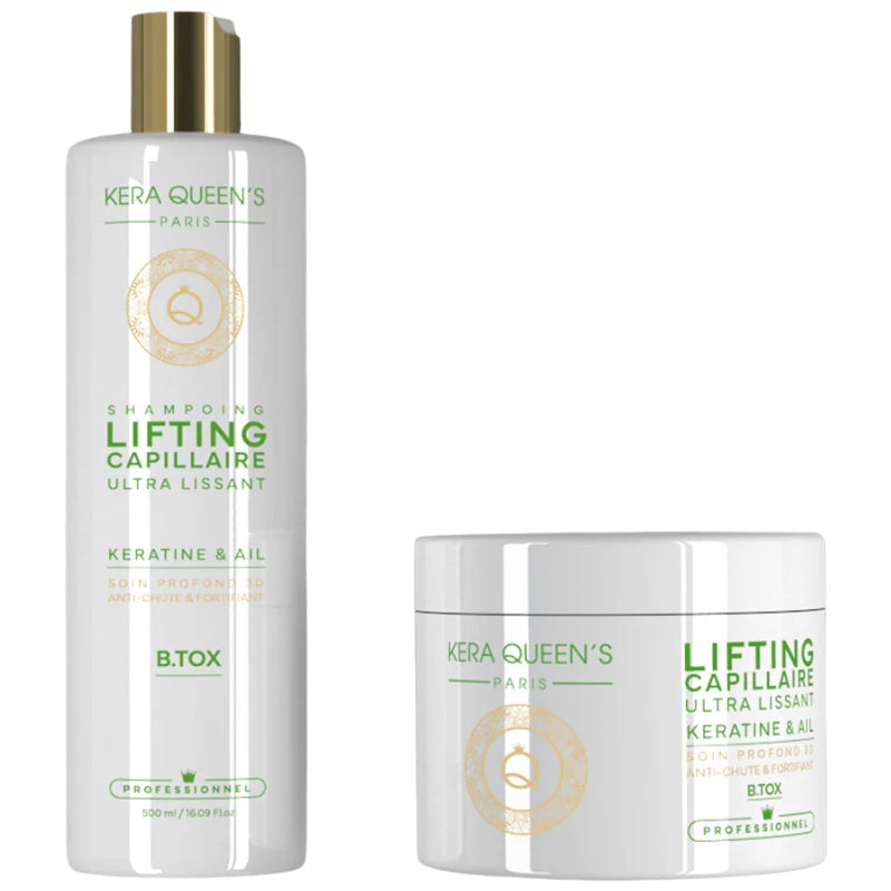 Kit Kera Queen's Lifting Ail Ultra Lissant Shampoing 500ml + B.tox 500g