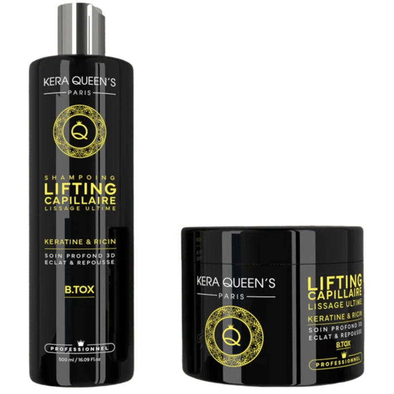 Kit Kera Queen's Lifting Ricin Shampoing 500ml B.tox 500g