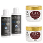 Kit Lissage Au Tanin Bleu Gold + Btx Onix Liss 2x200ml - 200gr