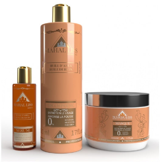 Kit Sans Sulfate Mahal Liss Shampoing Masque Sérum