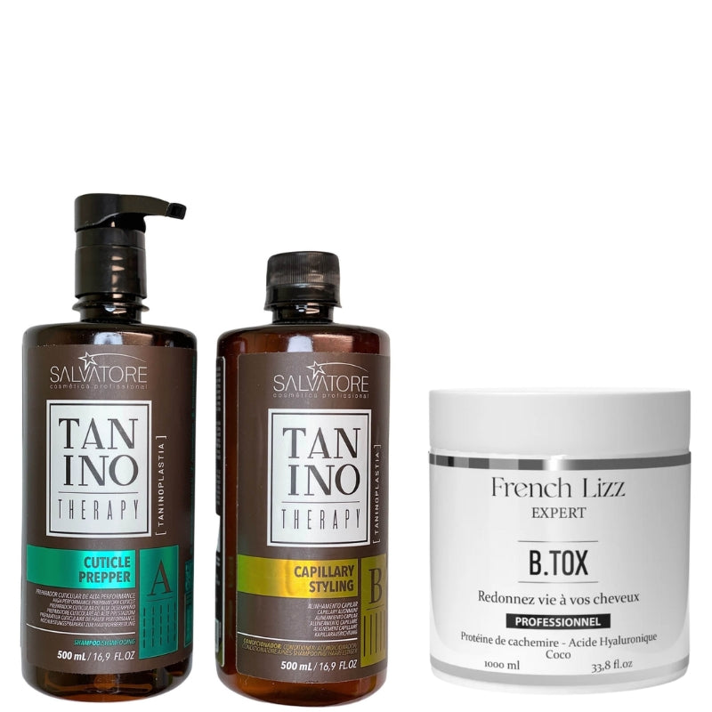 Lissage Au Tanin Tanino Therapy 2x500ml+ Btx French Lizz 1Kg