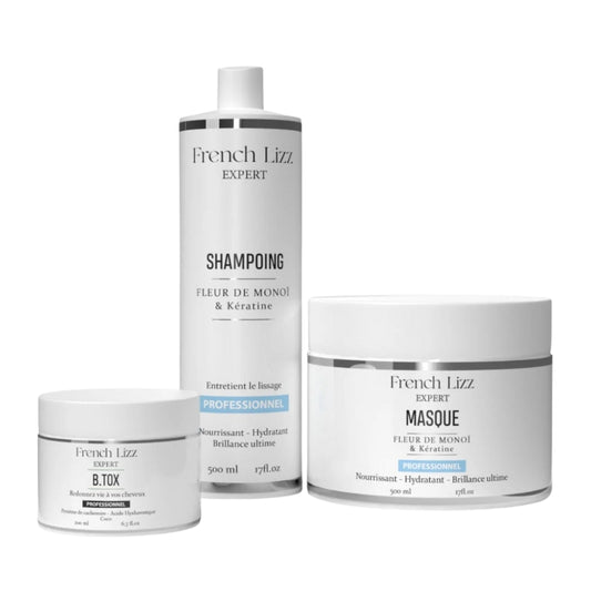 Kit Sans Sulfate French Lizz Fleur de Monoï Shampoing Masque Botox