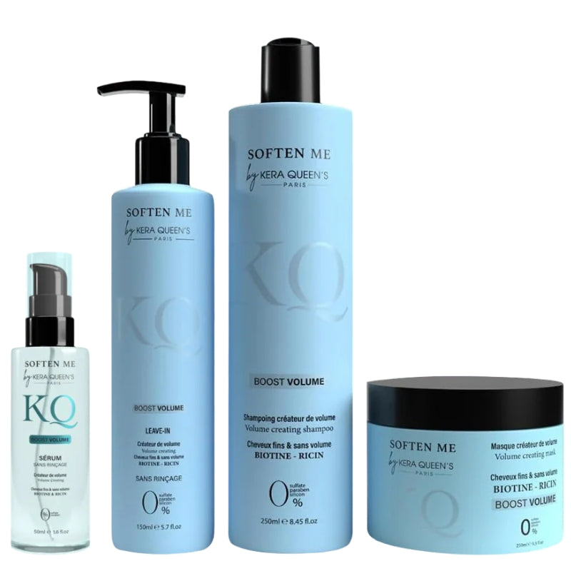 Kit Sans Sulfate Kera Queen’s Soften Me Boost Volume 4 produits