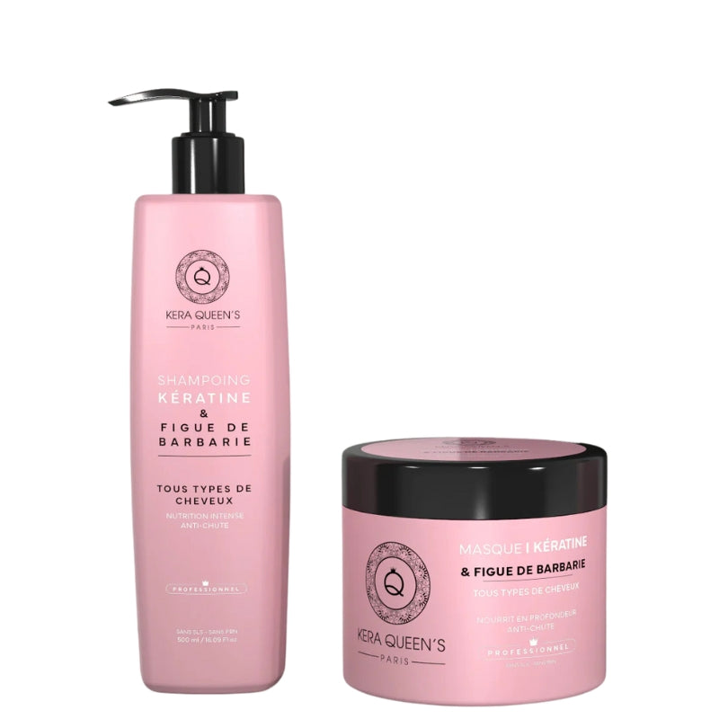 Kit Sans Sulfate Kera Queen's Rituel Figue De Barbarie Shampoing Masque