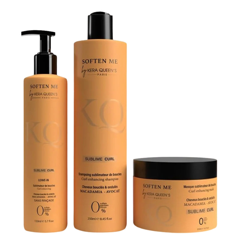 Kit Sans Sulfate Kera Queen’s Soften Me Sublime Curl 3 Produits