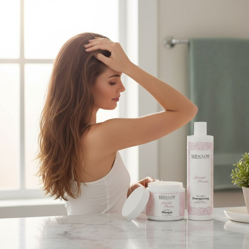 Kit Sans Sulfate KeraGlow Spécial Pousse 4