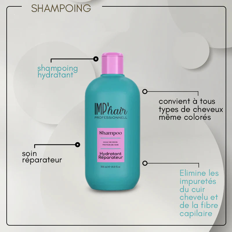 Kit Sans Sulfate Shampoing Masque Sérum IMP'HAIR Professionnel 10