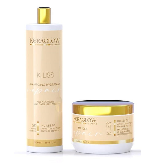 Kit Sans Sulfate Shampoing et Masque Kera Glow Repair