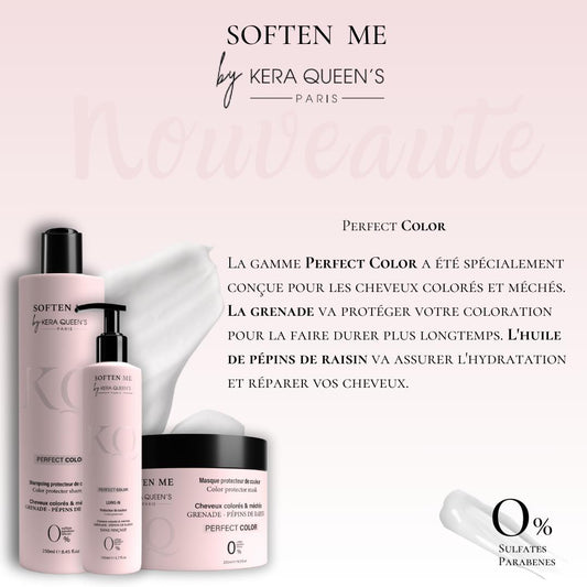 Kit Shampoing Masque Crème Sans sulfate Kera Queen’s Perfect Color