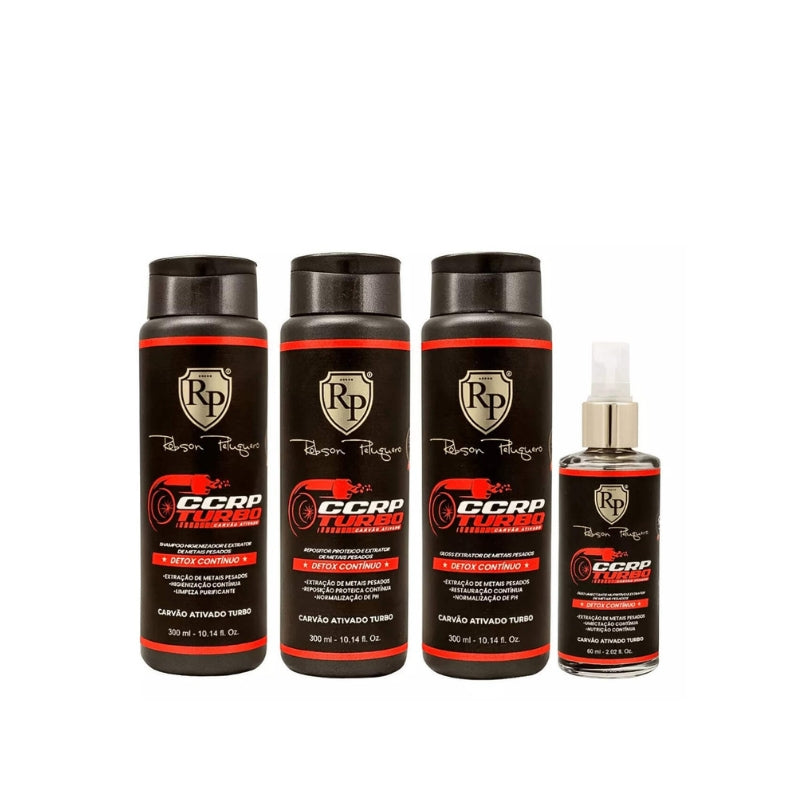 Kit Turbo CCRP Pour Cheveux Endommagés et Elastiques Robson Peluquero 3x300ml + 60ml