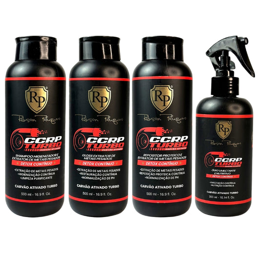 Kit Turbo CCRP Pour Cheveux Endommagés et Elastiques Robson Peluquero 3x500ml + 300ml