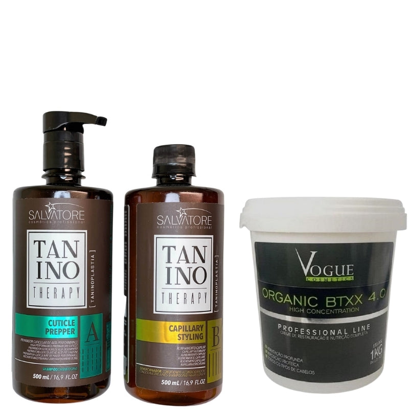 Lissage Au Tanin Tanino Therapy 2x500ml + Btx Vogue 4.0