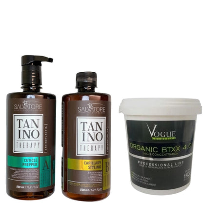 Lissage Au Tanin Tanino Therapy 2x500ml + Btx Vogue 4.0