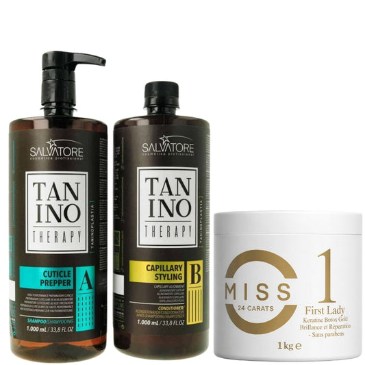 Lissage Au Tanin Tanino Therapy  2x1L+ Btx Miss 24 Carat 1Kg