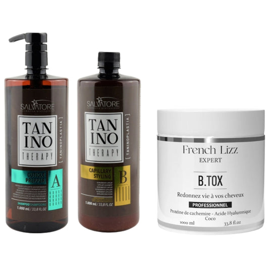 Lissage Au Tanin Tanino Therapy + Btx French Lizz 2x1L + 1Kg