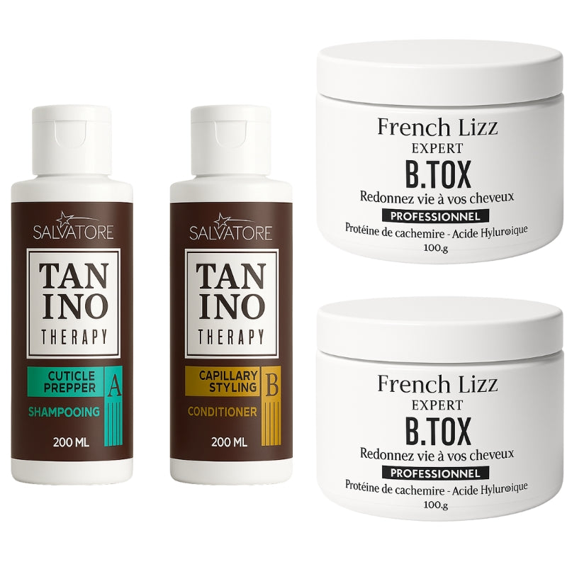 Lissage Au Tanin Tanino Therapy + Btx French Lizz 2x200ml + 200gr
