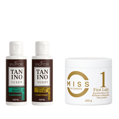 Lissage Au Tanin Tanino Therapy + Btx Miss 24 Carat 2x100 - 100g