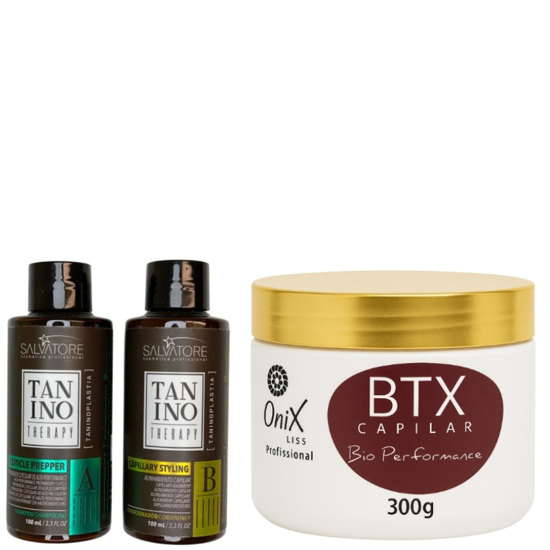 Lissage Au Tanin Tanino Therapy + Btx Onix Liss 2x100ml + 300gr