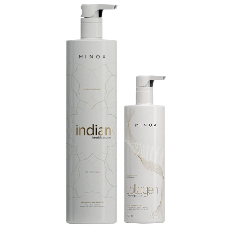 Lissage au Collagène Minoa Healing Power 500ml + shampoing 1L