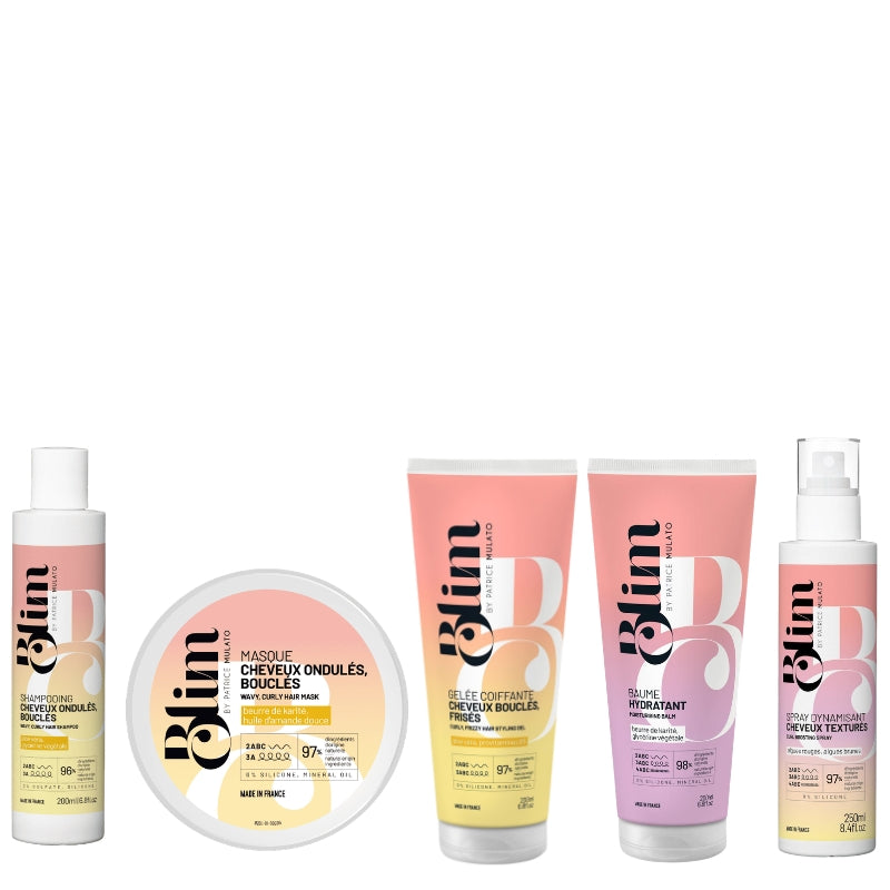 Mulato BLIM 2A-3A Shampoing 200ml Masque 200ml Gelee 200ml Baume-200ml Spray 250ml