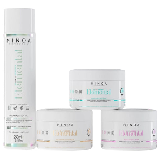 Soins Capillaire Sans Sulfate Minoa Elemental 4x250ml