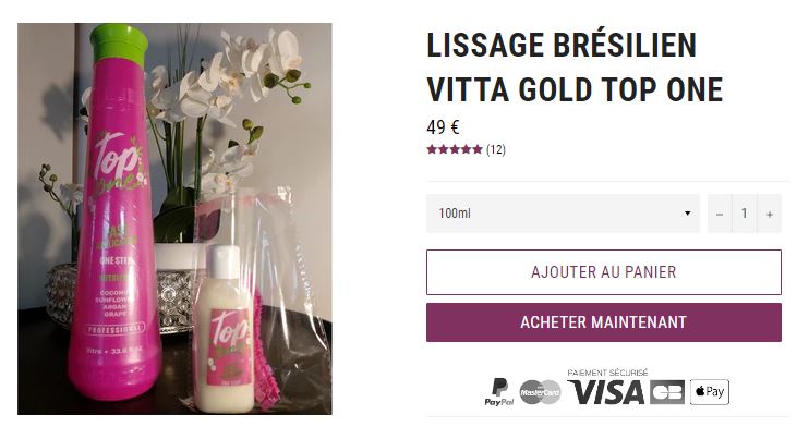 Lissage Brésilien Vitta Gold Top One